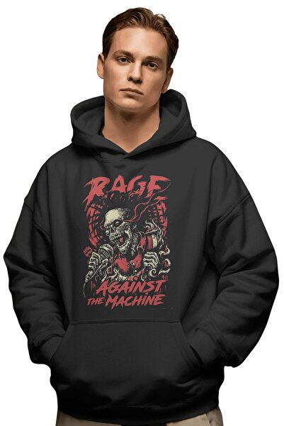 SEVBANO Hanorac premium oversize unisex cu imprimeu frontal Rage Against the ...