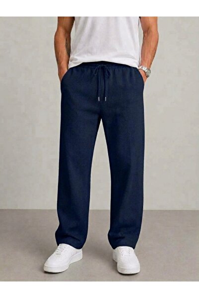 green poll Men's Thin Fabric Summer Linen Blend Relaxed Fit Baggy Pants