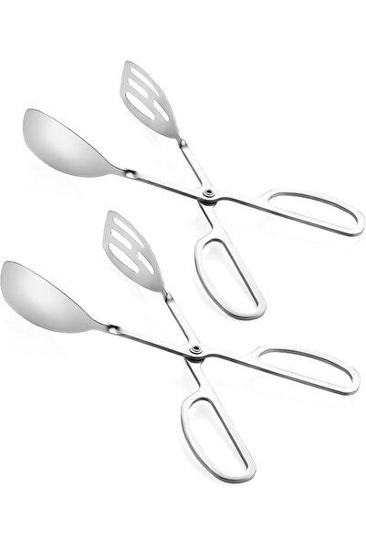 Yelajoy 2 PACK Buffet Tongs, Stainless Steel Salad Tongs, Serving Tongs for H...