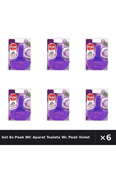 Peak WC Set 6x Aparat Toaleta Wc Peak Violet Lavanda, 55 g