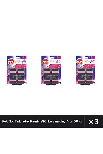 Peak WC Set 3x Tablete Lavanda, 4 x 50 g