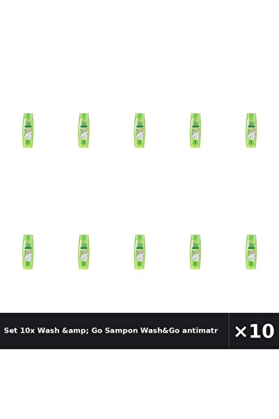 WASH&GO Set 10x Wash &amp;   Șampon antimătreață cu iasomie, 180ml