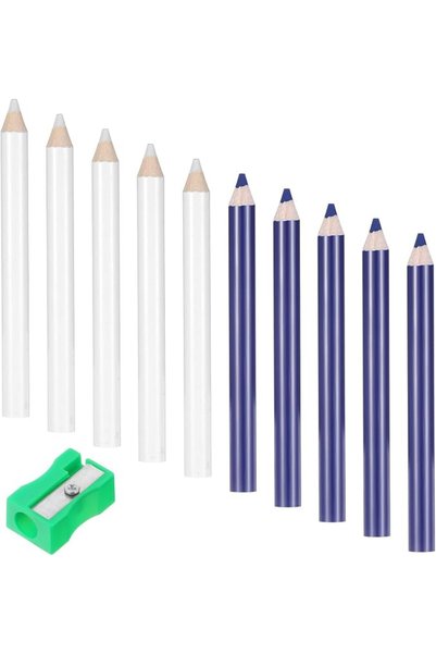 TERRIFI 10 Pcs Fabric Markers for Sewing with Sharpener, Washable Tailor Penc...
