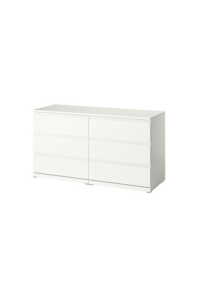 IKEA AKDENİZ STORKLINTA 6 çekmeceli şifonyer , beyaz, 140x50x75 cm