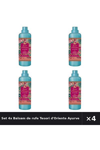 Tesori d'Oriente Set 4x Balsam de rufe Ayurveda, 38 spalari, 750 ml