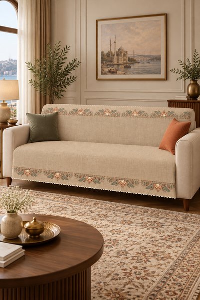 GECE HOME غطاء أريكة مخملي بوهيمي حديث متعدد الأغراض، طقم غطاء أريكة قابل للتحويل إلى سرير مع إسفنج غير قابل للانزلاق 3،3،1،1