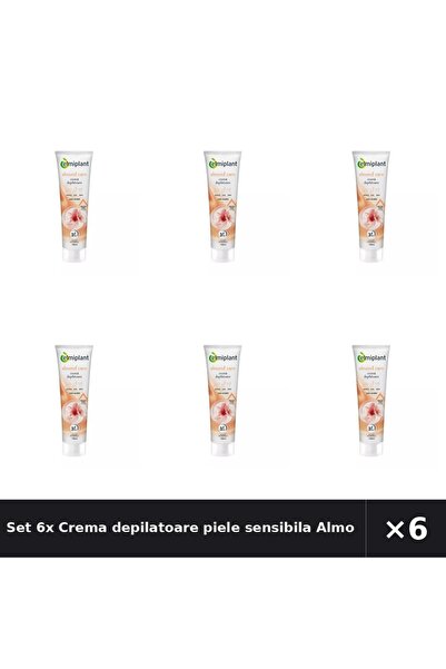 ELMIPLANT Set 6x Crema depilatoare piele sensibila Almond Care, 150 ml,