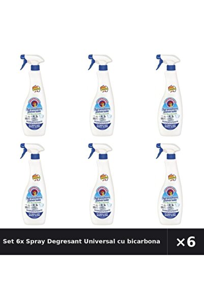 Chanteclair Set 6x Spray Degresant Universal cu bicarbonat, ChanteClair, 600 ml