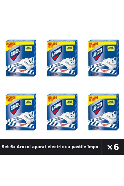 Aroxol Set 6x aparat electric cu pastile împotriva tântarilor