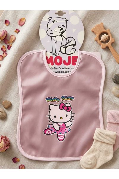 Moje Waterproof Baby Bib - Hello Kitty Ballerina (/ Lightly Dirty Outlet)