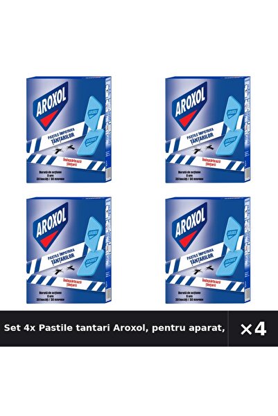 Aroxol Set 4x Pastile tantari Aroxol, pentru aparat, 30 buc / cutie