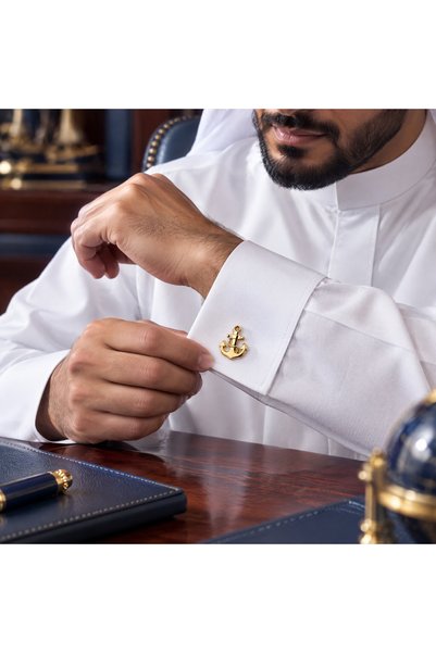 CozyNook Men's Anchor Design Cufflinks for Formal Shirts & Special Occasions
