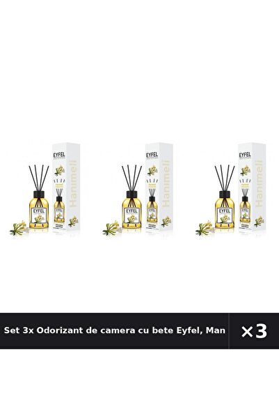 Eyfel Set 3x Odorizant de camera cu bete Eyfel, Mana Maicii Domnului, 120 ml
