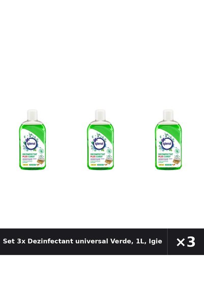 Igienol Set 3x Dezinfectant universal Verde, 1L,