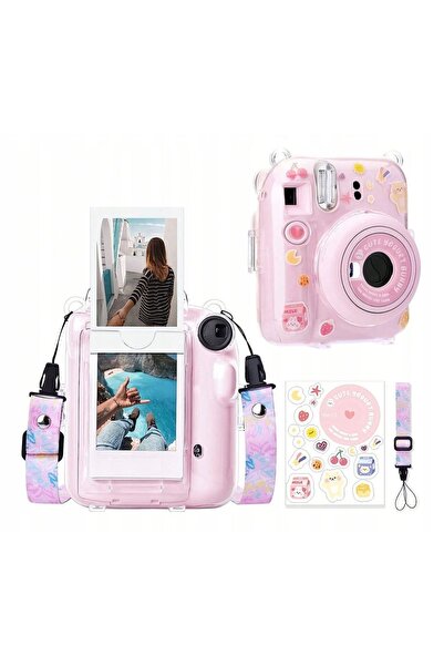 EtuiTab Husă de silicon + stickere + curea pentru camera FujiFilm Instax Mini 12