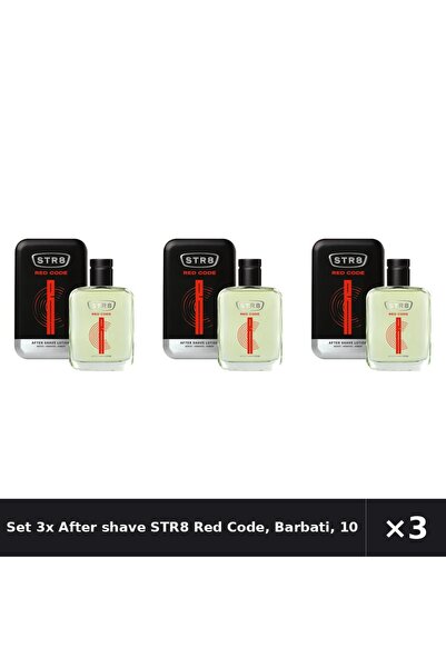 str8 Set 3x After shave Red Code, Barbati, 100 ml