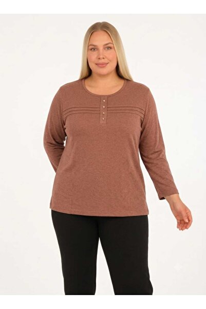 Mumio Women's Clothing Mother Cotton Winter Lycra Striped Blouse Long Sleeve