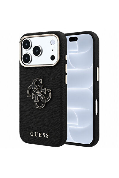 Guess Калъф за Apple iPhone 18 Pro / 17 Pro, с гранулирано ефектно лого от см...
