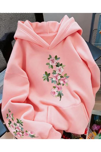 Generic Brand Суичър с качулка за възрастни с щамповано лого