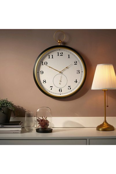 IKEA AKDENİZ KUTTERSMYCKE duvar saati , siyah, 46 cm