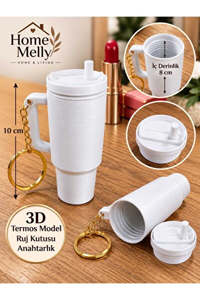 btm home 3D Thermos Model Lip Balm Lipstick Box, Keychain, Gift, Bag Strap Ac...