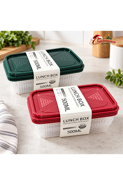 Craciunescu By DBR Set of 3 Food Casseroles with Lids, Practical and Compact -