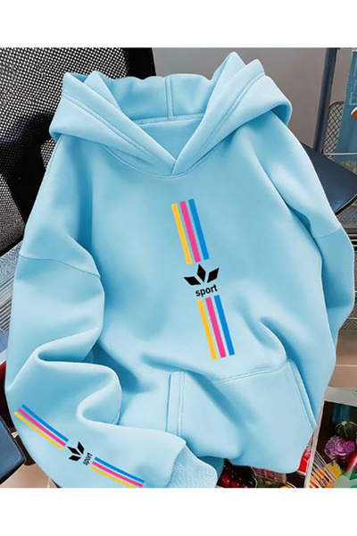 Generic Brand Logo Printed Hooded Adult Sweatshirt