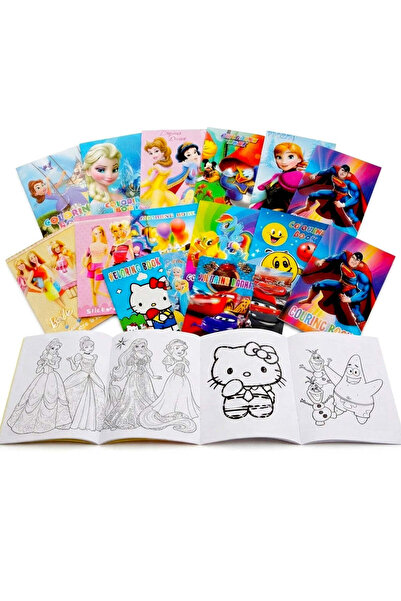Reduceri Engros Cărți de colorat, set de 12, 28x20cm, diverse modele en-gros