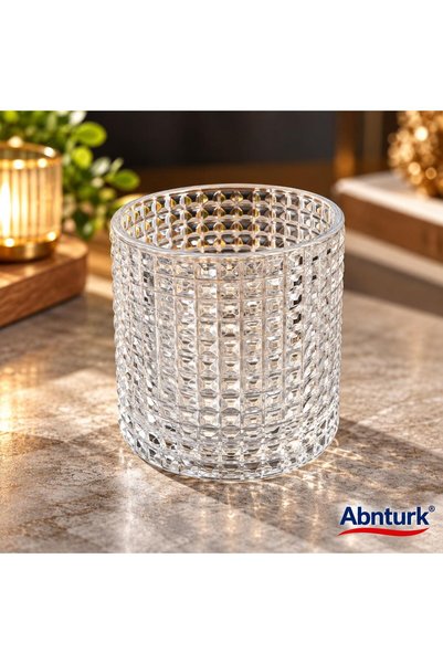 abnturk 360 Derece Dönen Viski Bardağı-160ml Özel Cam Tumbler Bardak