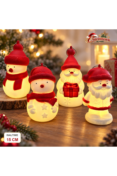 Craciunescu By DBR LED Christmas Light Figurine, 15 cm, Festive Design -