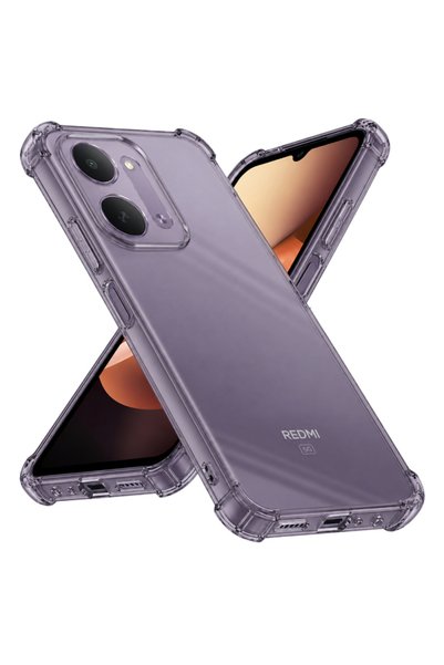 Techsuit Husă pentru Redmi 17C 5G, Techsuit, Antișoc Transparentă, Fumurie