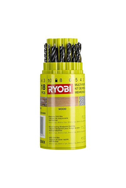 Ryobi Set de găurit universal RAK18DMIX 18 piese.