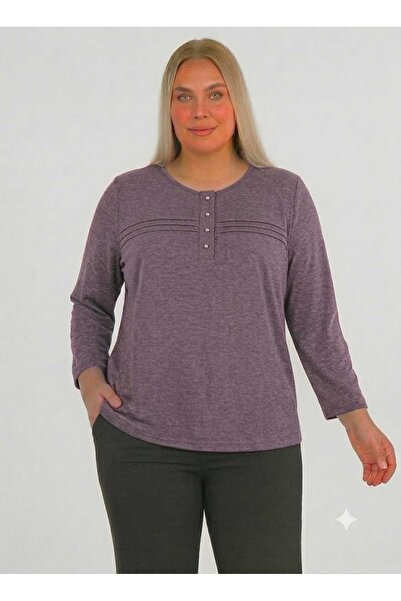 Mumio Women's Clothing Mother Cotton Winter Lycra Striped Blouse Long Sleeve