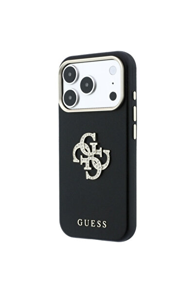 Guess Husă pentru Apple iPhone 18 Pro / 17 Pro, Logo mare cu strasuri, design elegant, Viziniță