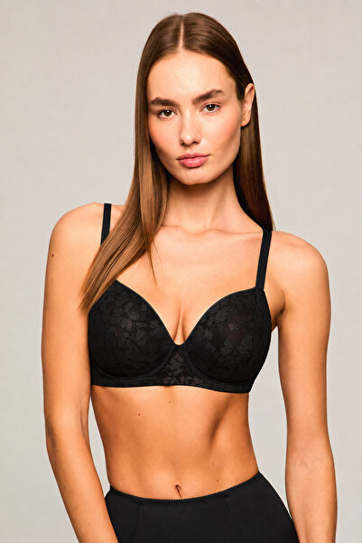 Kom Women's Black/Tan/Burgundy Spacer Soft Non-Padding Wireless Bra