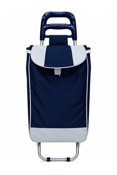 Morino Shopping Trolley with Wheels - Canvas Pulling Bag Grocery Bag