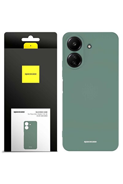spacecase Husă de silicon Poco C65 / Redmi 13C 4G gri închis