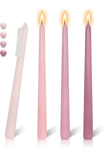 THE WHITE SHOP Candle 10 Inch Taper Candles 4PCS Conical Stick Candles