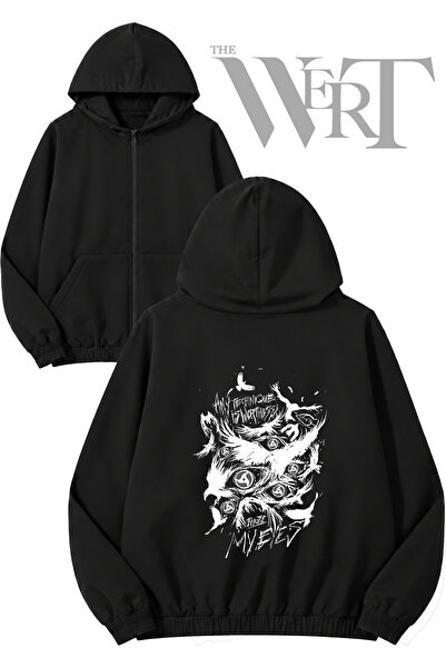 THEWERT Uchiha Itachi Naruto 6 Back Printed Zippered Hooded Black Cardigan (2...