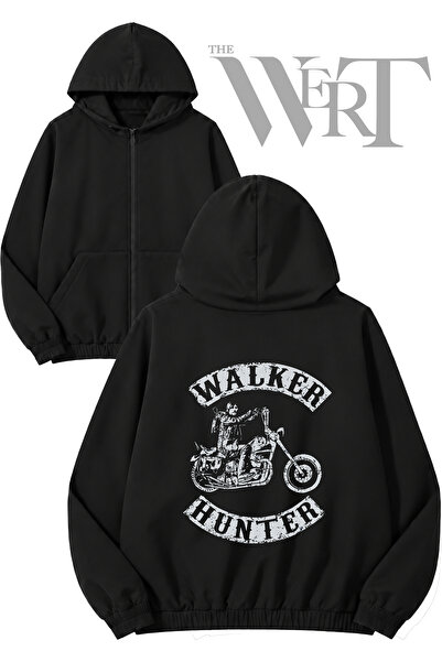 THEWERT سترة The Walking Dead Walker Hunter ذات القلنسوة المطبوعة من الخلف مع...
