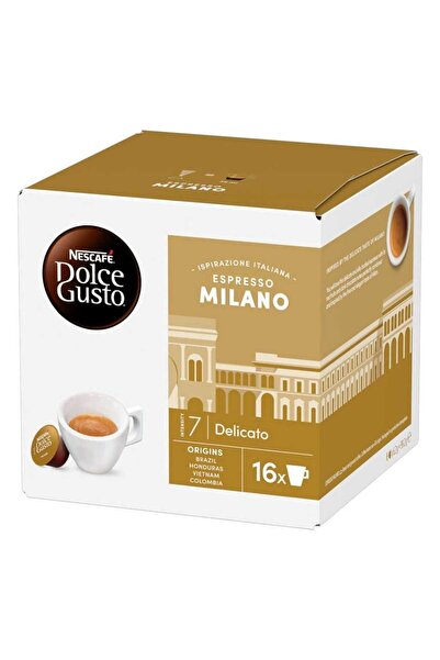 Nescafe كبسولات قهوة إسبيريسو ميلانو دولتشي غوستو نسكافية 16 كبسولة .