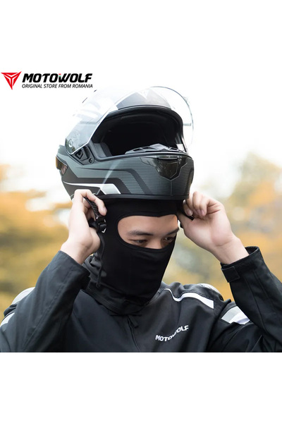 MOTOWOLF Cagulă moto – protecție pentru gât, rezistentă la vânt și respirabilă, material elastic moa