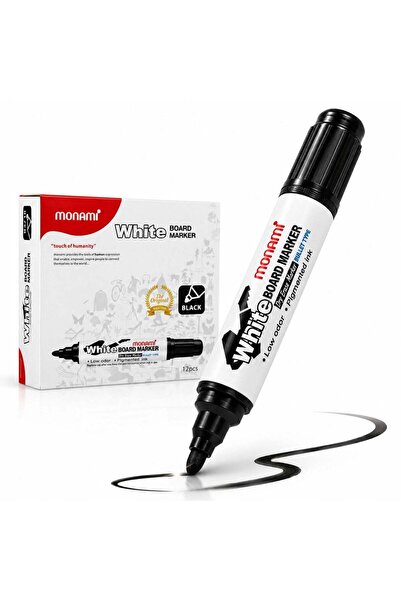 Reduceri Engros Marker pentru tablă albă, 12 bucăți/set, Negru, En-gros