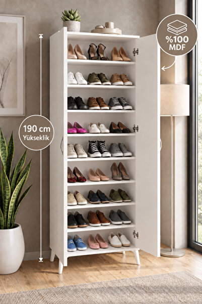 SEVEN MADAM Berlin 8 Bölmeli Ayakkabılık (%100 MDF)