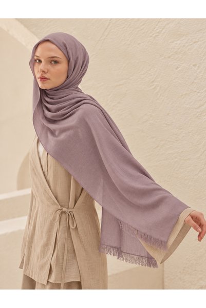 Selay Accessory شال من الخيزران بلون الليلك - شال حجاب بملمس ناعم ومقاس قياسي