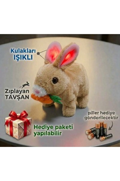 BALKİZ Işıklı Zıplayan zıp zıp Tavşan, Hareketli Sesli tavşan