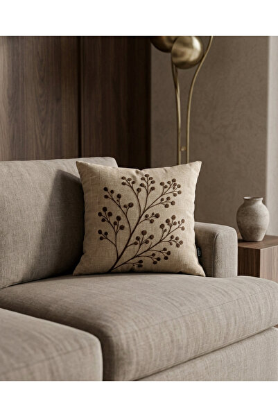 MUN HOME غطاء وسادة مزين بنمط زهور مطبوع رقميًا من Pietra، غطاء وسادة مزين بن...