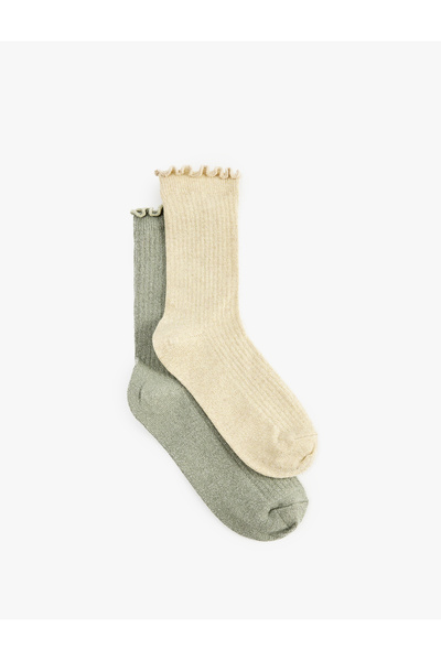 Koton 2-Piece Socks with Ruffle Edges