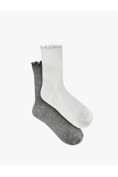 Koton 2-Piece Socks with Ruffle Edges