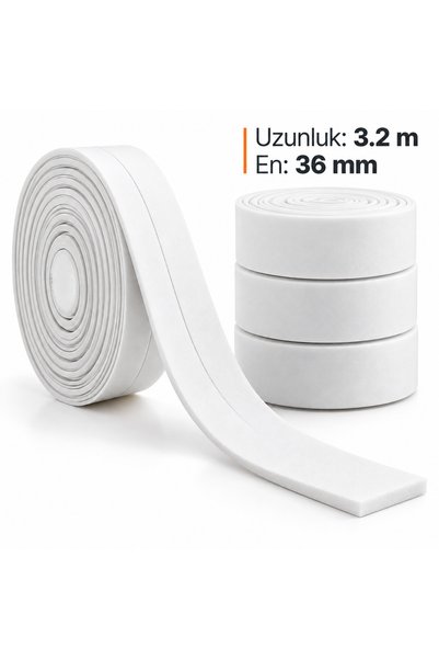 Genel Markalar Sızdırmaz Bant 3.2 Metre 36 mm Beyaz Kendinden Yapışkanlı Süng...